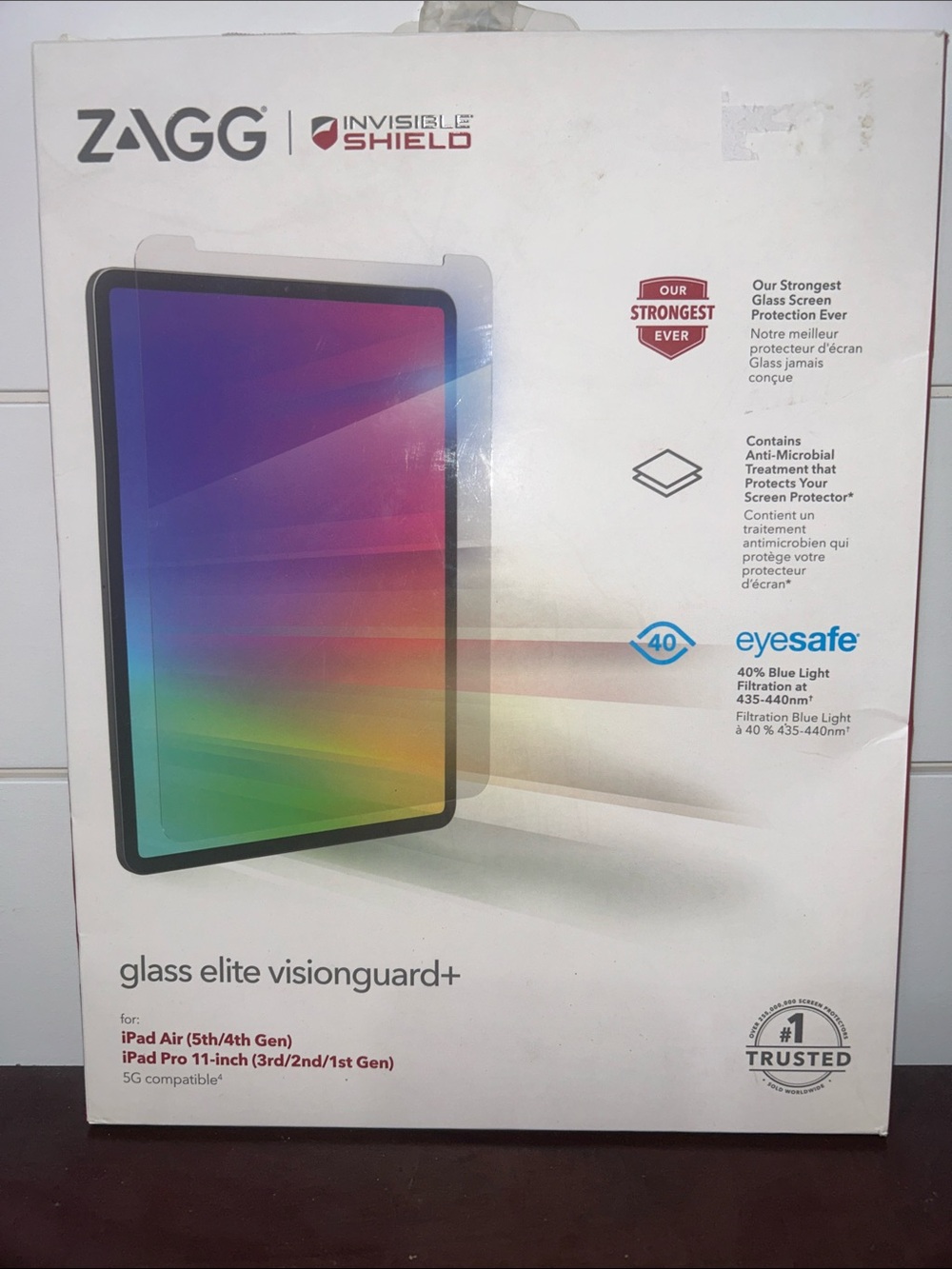ZAGG InvisibleShield Glass Elite VisionGuard+ Screen Protector - Black Frame